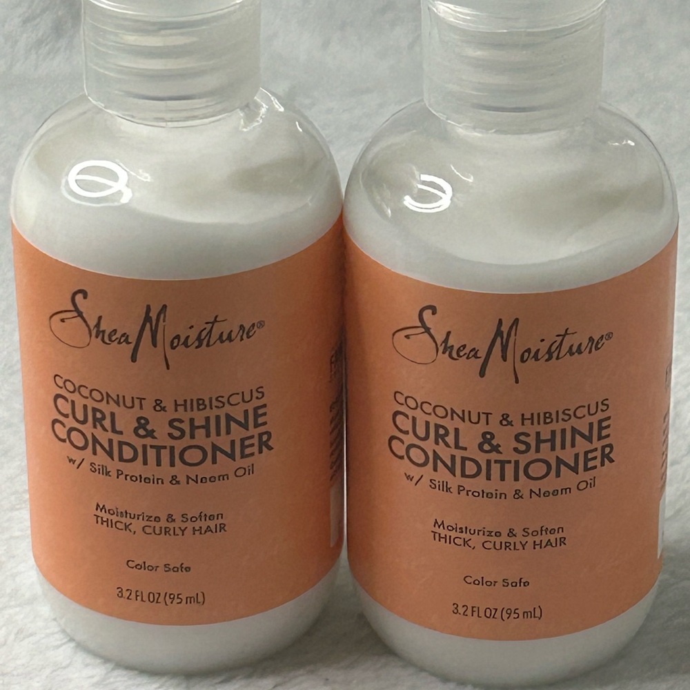 SheaMoisture Coconut & Hibiscus Curl & Shine Conditioner 3.2 oz - 2 PACK